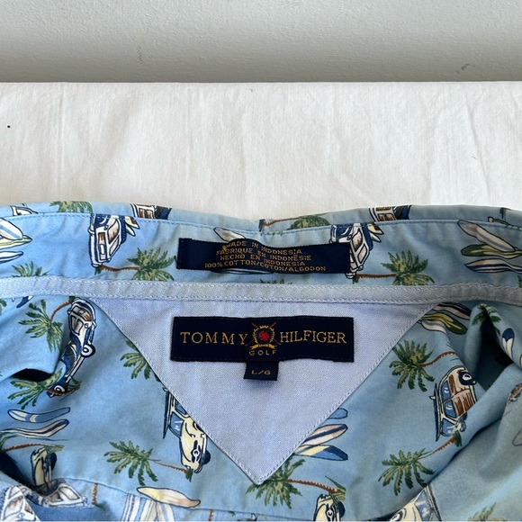Tommy Hilfiger Hawaiian Surf Board Novelty Print Button Down Shirt - Picture 12 of 13